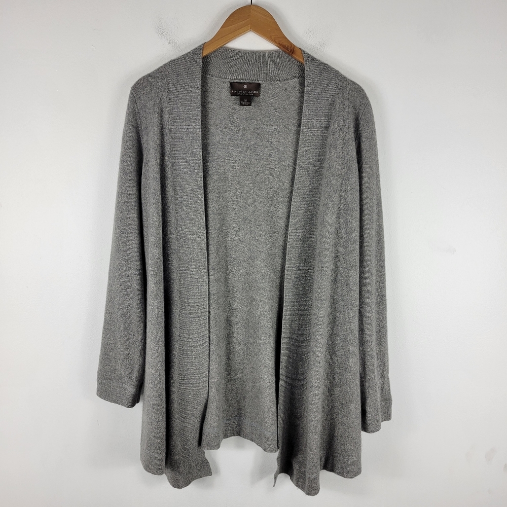 Fenn Wright Manson 100% Cashmere Open Front Long Line Cardigan Sweater
